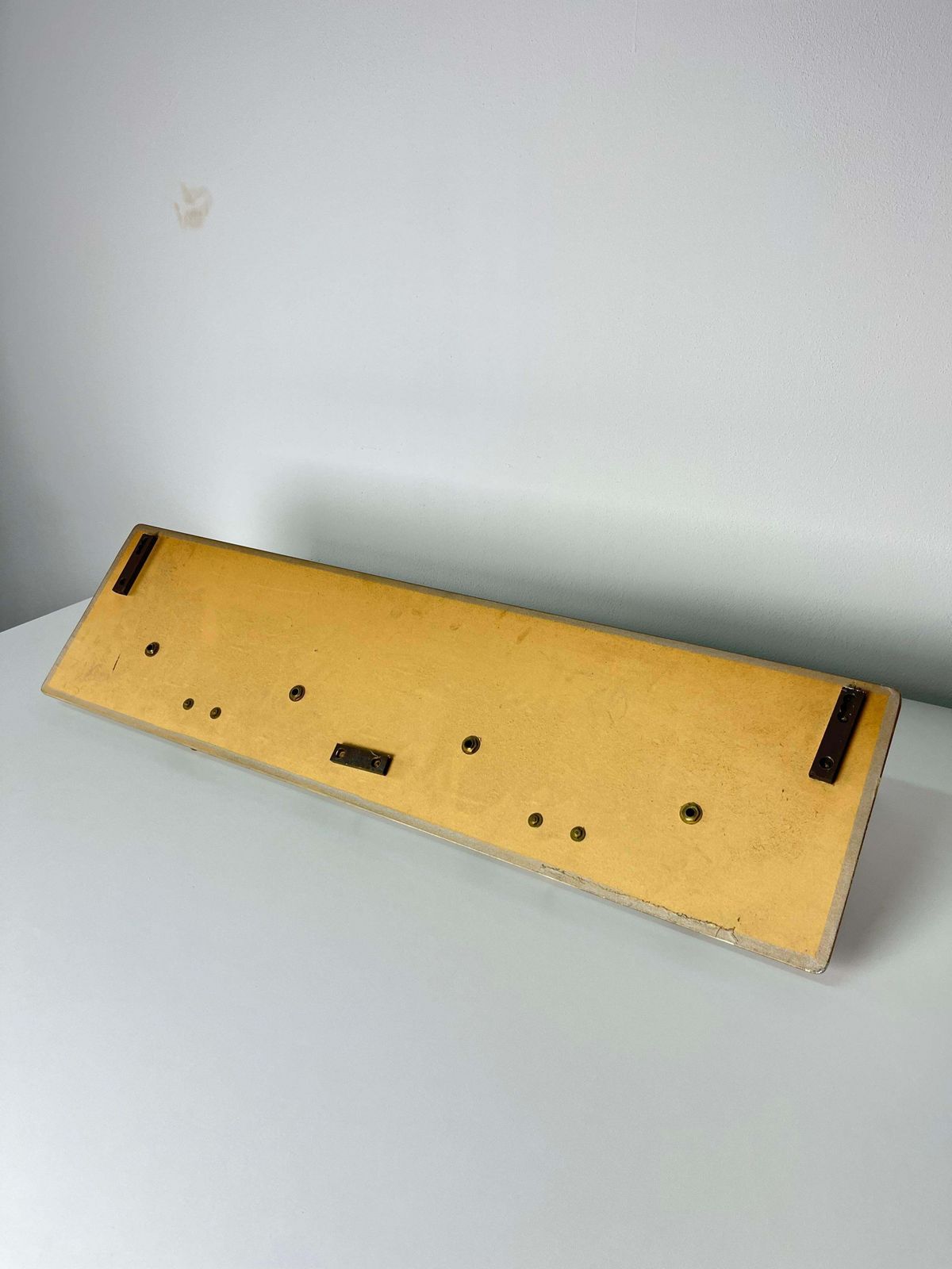 2141.0 Wall Coat Rack Engraved Glass And Brass In The Style Of Fontana Arte, 1950s photo