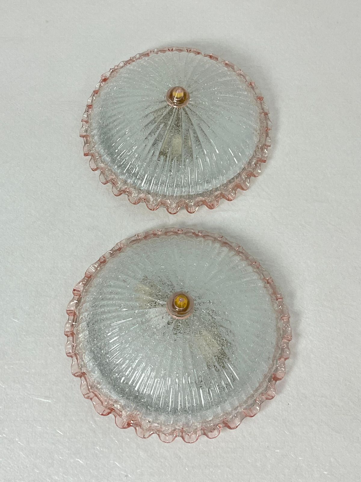 Set Of 2 Murano Glass Ceiling Lights, In The Style Of Barovier & Toso 1980s photo furniture