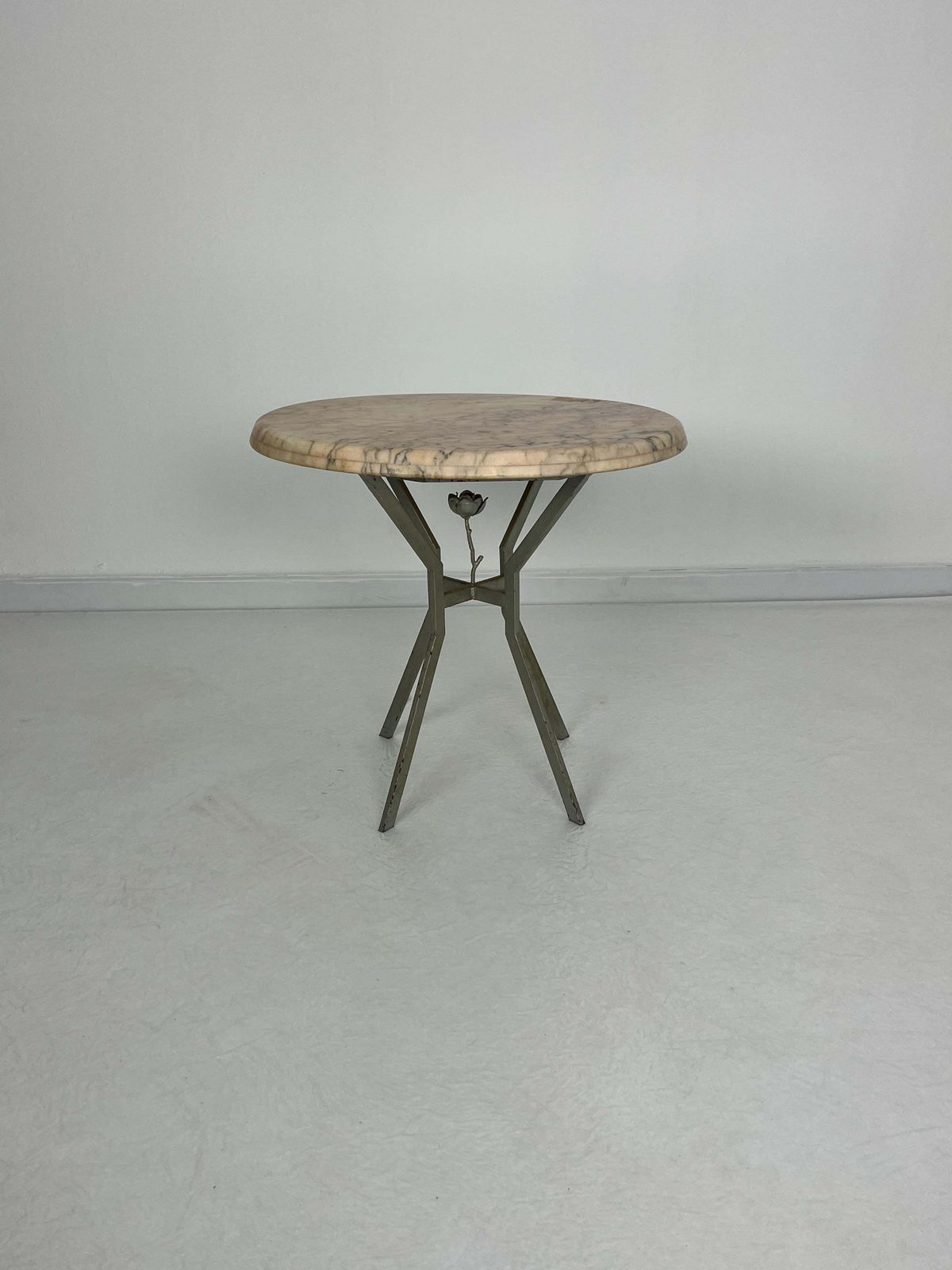Iron Coffee Table With Marble Top, Made In Italy 1960s photo 994.0