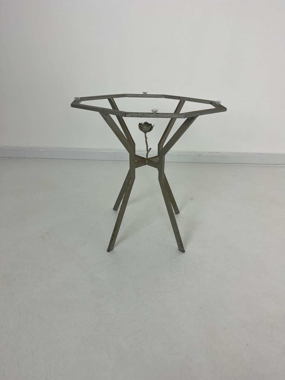 Iron Coffee Table With Marble Top, Made In Italy 1960s photo buy