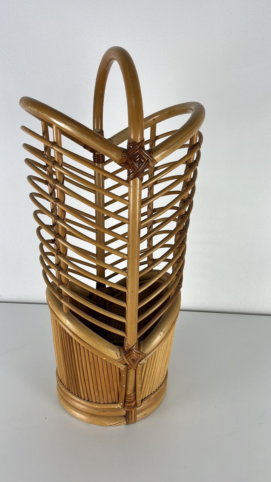 Mid Century Bamboo Umbrella Stand, Made In Italy, 1960s photo Home Decor