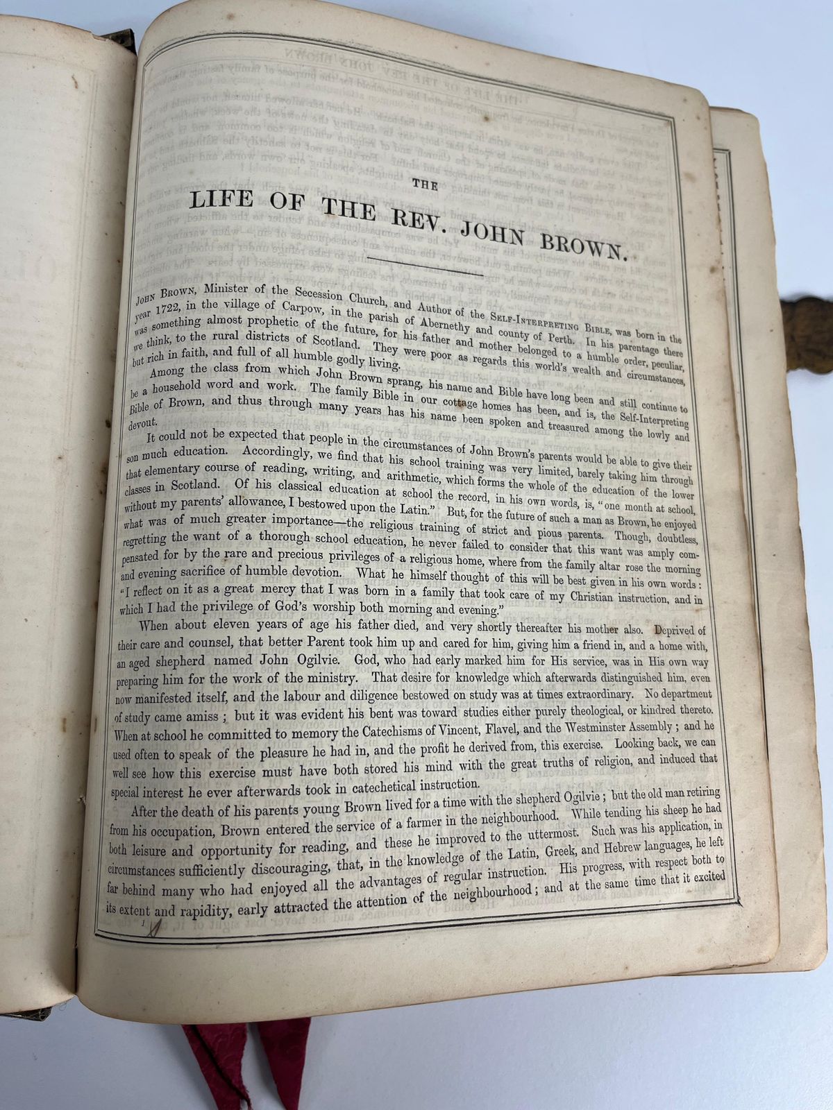 "The Holy Bible" By Rev. John Brown, 1870s photo vintage