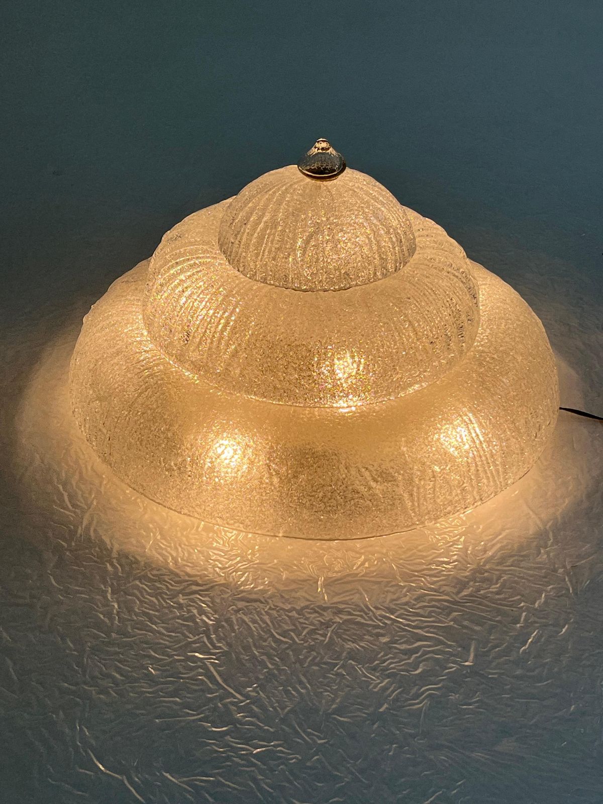 Venetian Ceiling Lamp Mid Century Murano Glass, 8 Lights 1960s photo Lighting