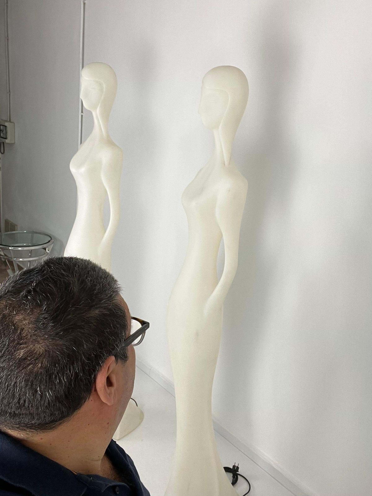 Set Of 2 "Penelope" Floor Lamps, Made In Italy, 210 Cm Of Height. photo 2870.0