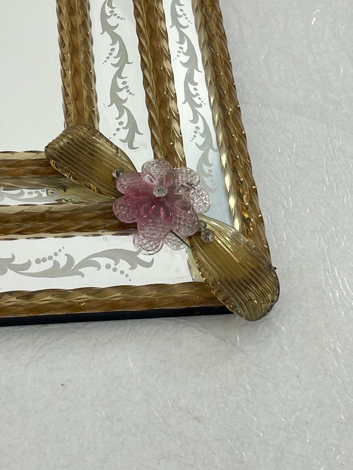 Mid Century Murano Glass Wall Mirror Maestri Muranesi, 1950s photo Home Decor