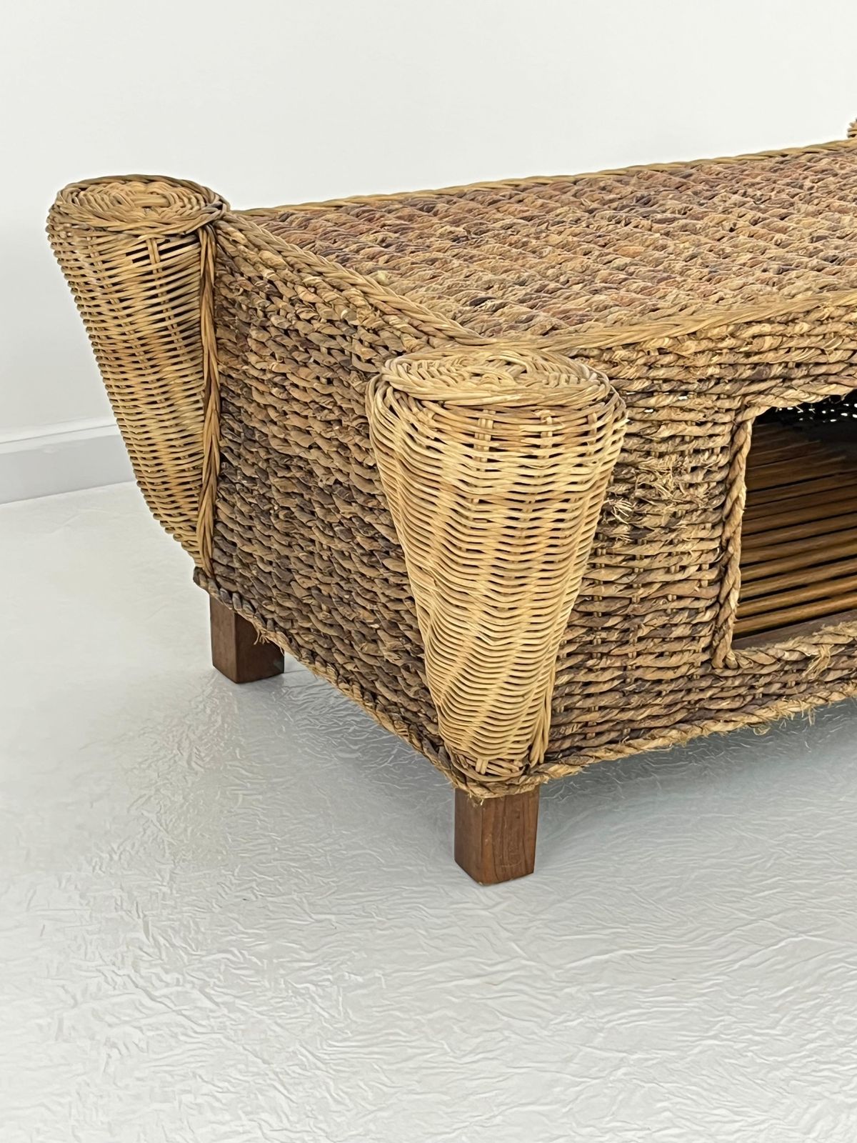 Mid Century Rattan And Bamboo Coffee Table, Made In Italy, 1960s photo 2398.0