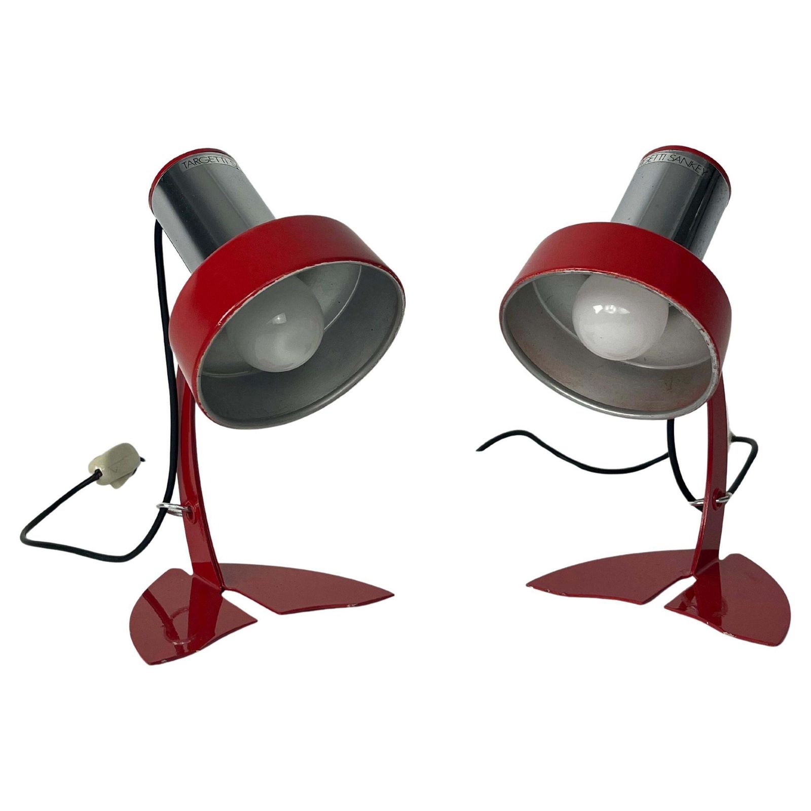 Set Of 2 Made In Italy Bedside Lamps Targetti Sankey, 1970s