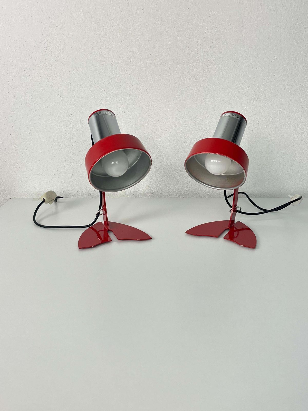 Set Of 2 Made In Italy Bedside Lamps Targetti Sankey, 1970s photo furniture