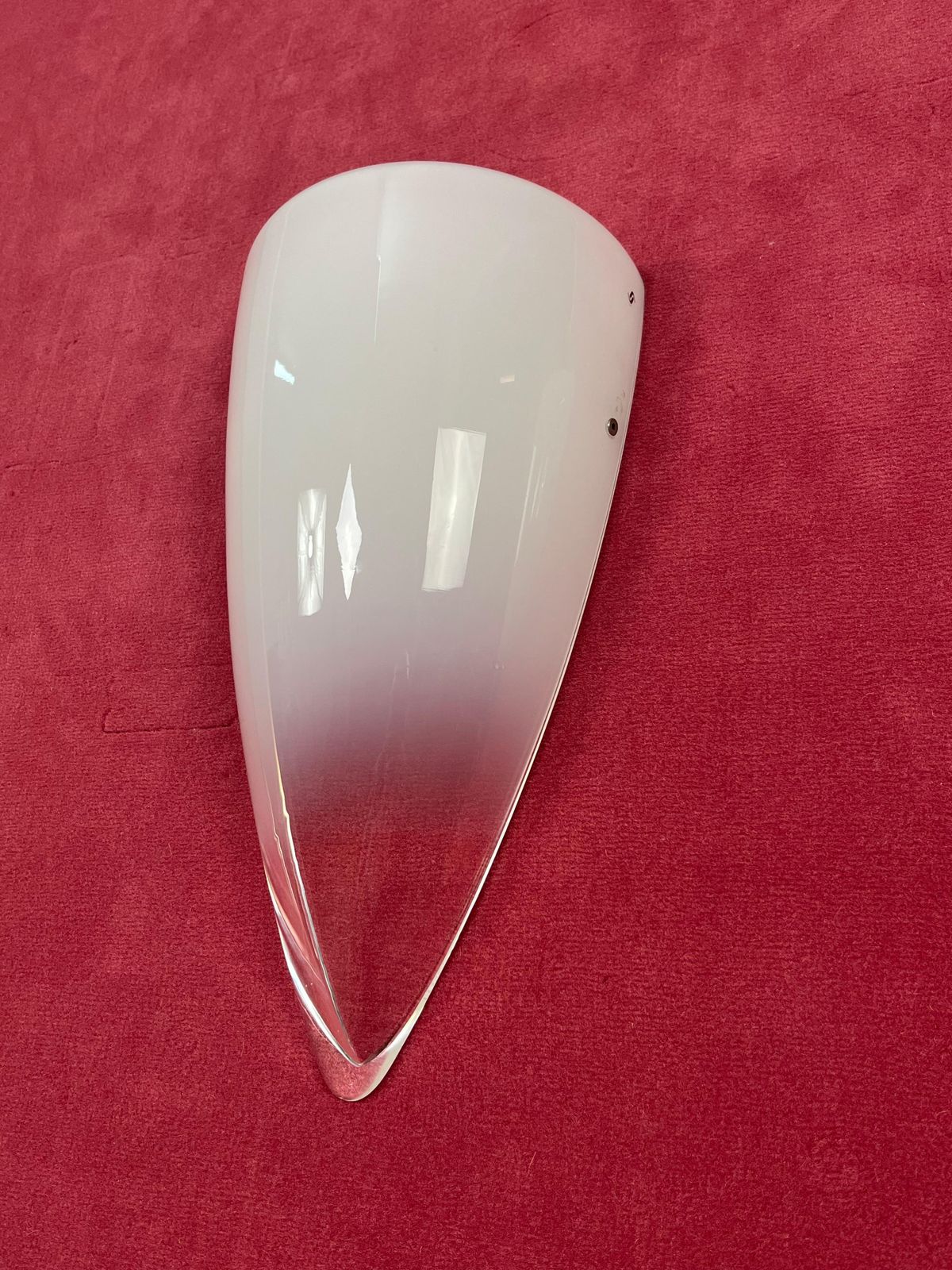 Set Of 2 Murano Milk Glass And Transparent Wall Lamps, 1980s photo 771.0