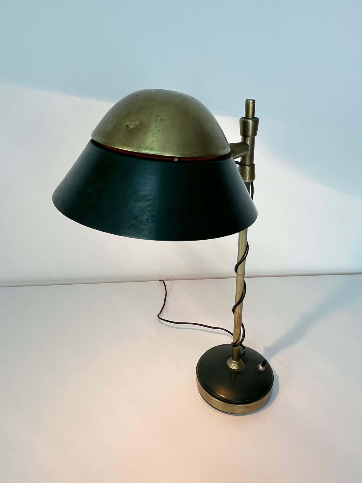 1585.0 Mid Century Adjustable Table Lamp By Oscar Torlasco For Lumi Milano, 1950s photo