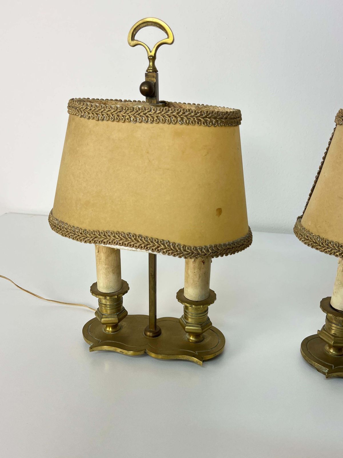 Set Of 2 Mid Century French 2 Light Bedside Lamps, 1950s photo 668.0