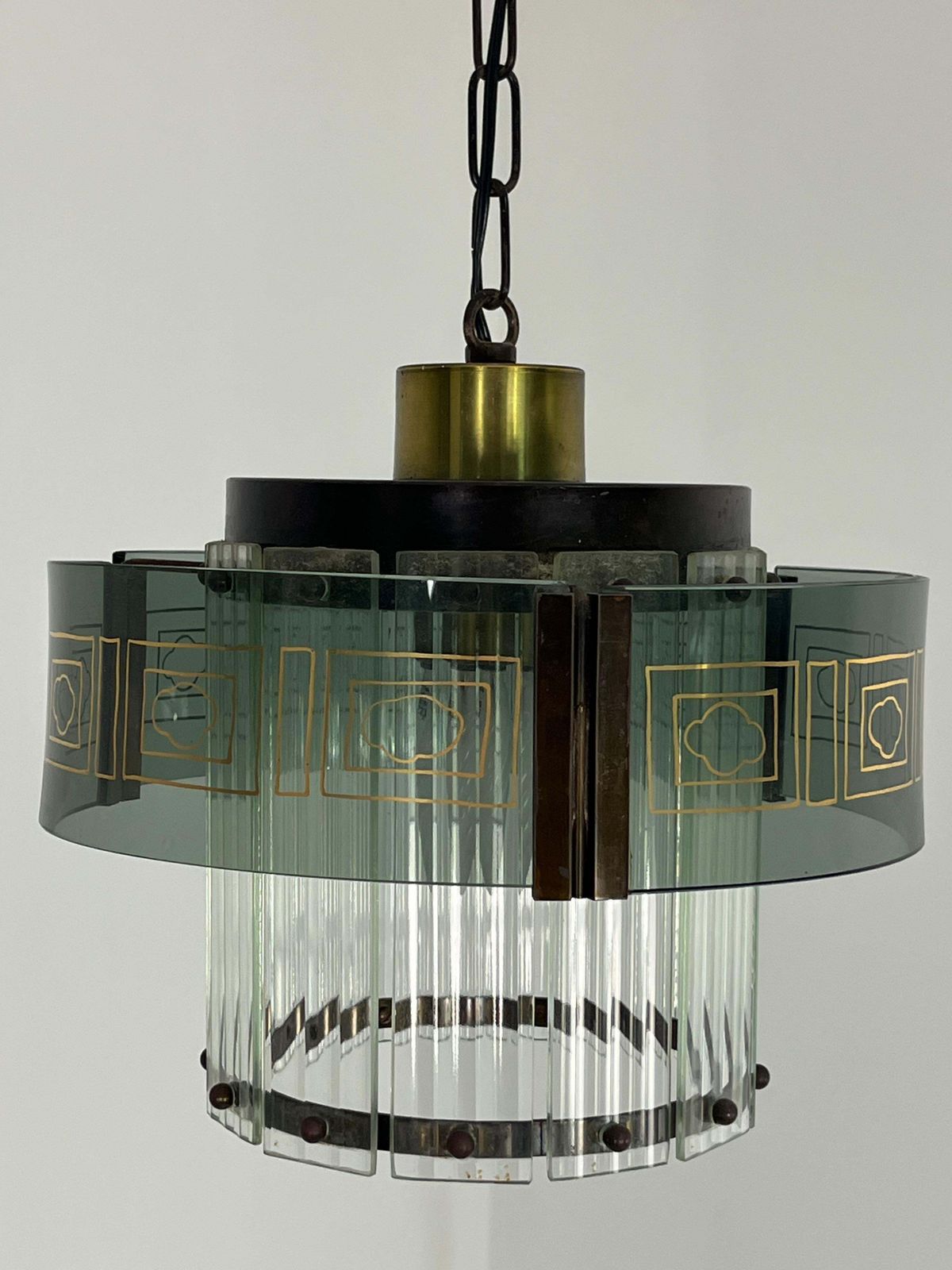 Mid Century Murano Glass Art Deco Chandelier, 1950s photo furniture