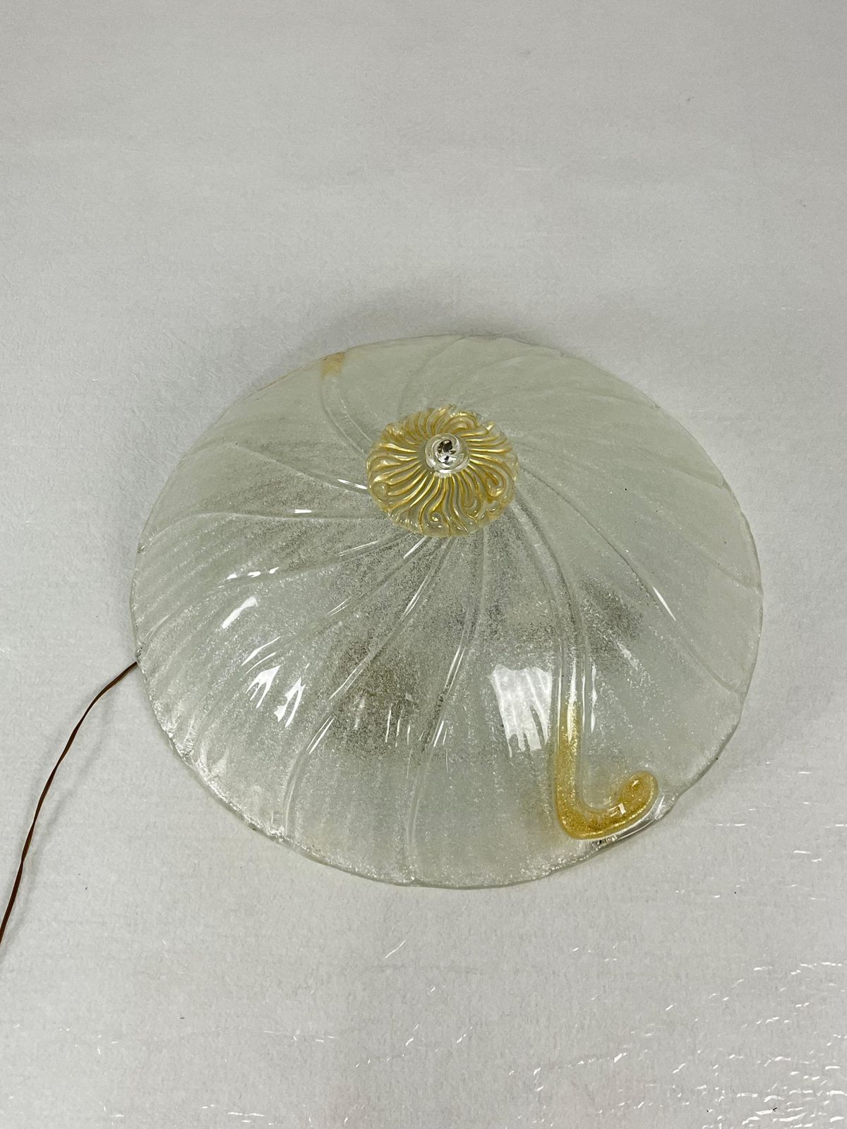 Monumental Venetian Ceiling Lamp 4 Lights Murano Glass, 1980s photo buy