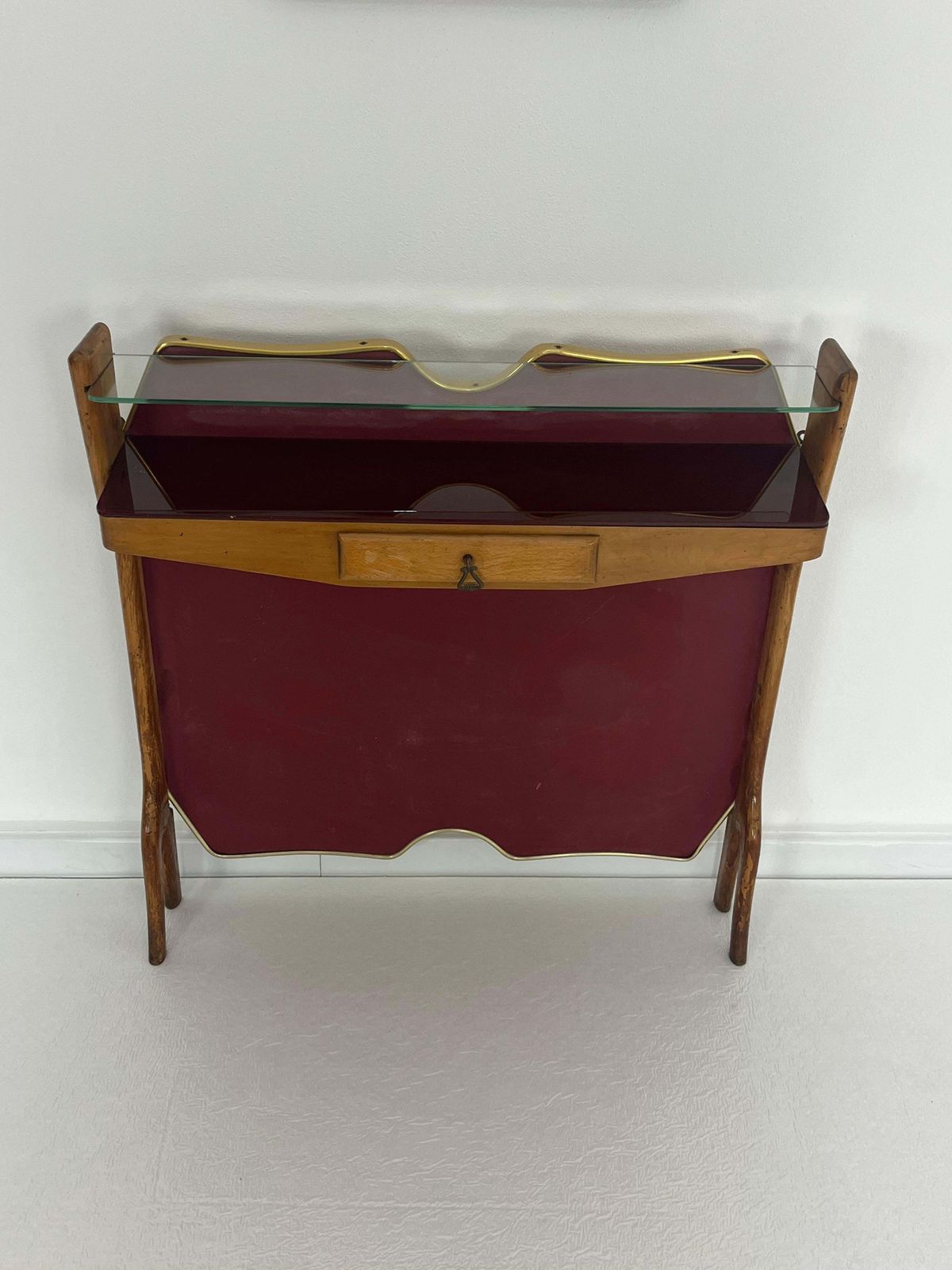 Mid Century Italian Console And Mirror, 1950s photo vinterior