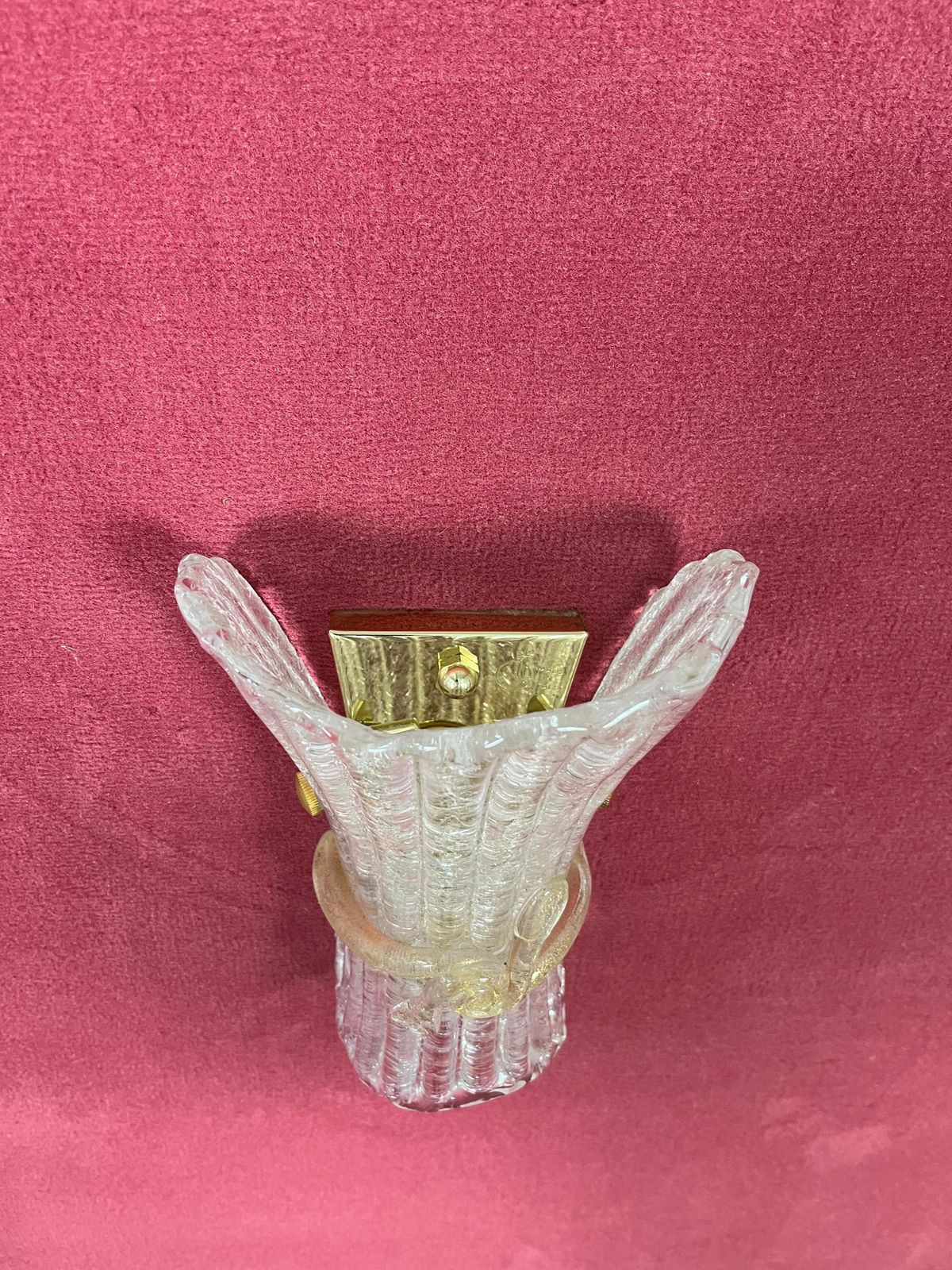 photo for sale Set Of 3 Mid Century Murano Glass Wall Lamps, 1960s