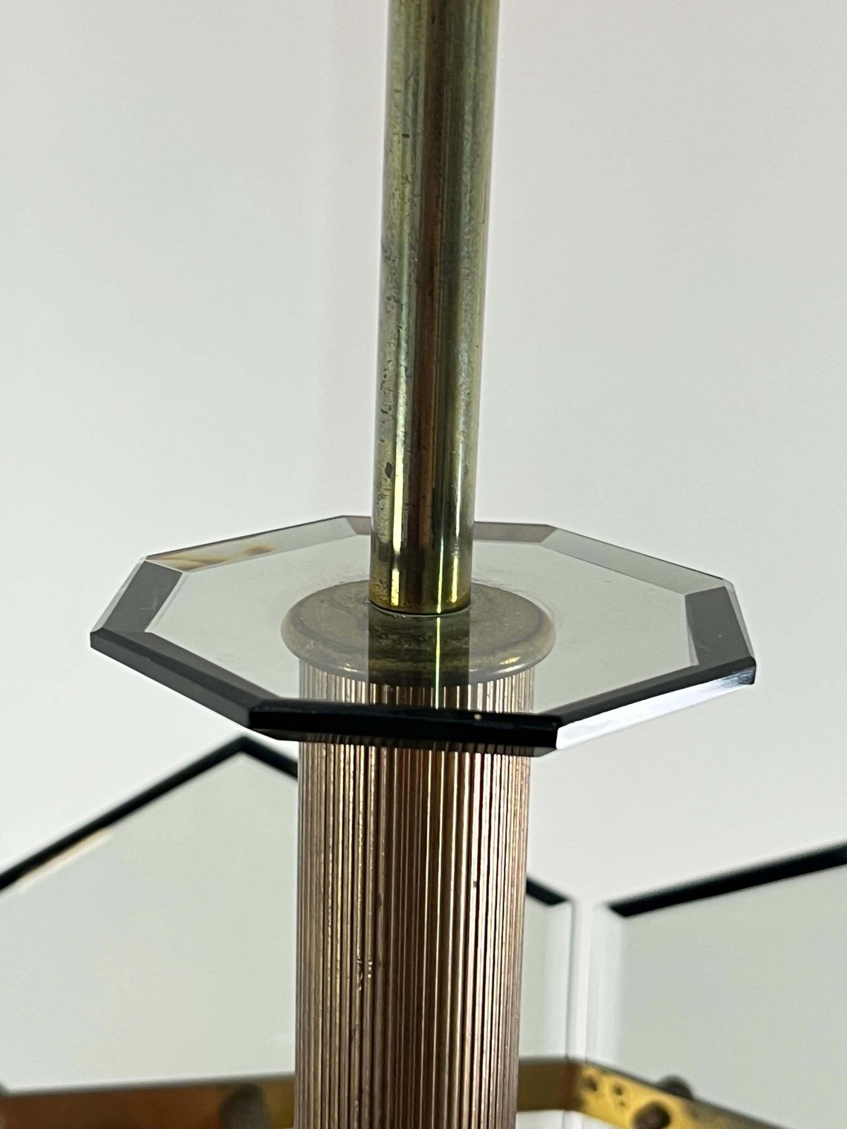 photo furniture 4 Light Brass And Murano Glass Chandelier By Gino Paroldo For Fontana Arte, 1960