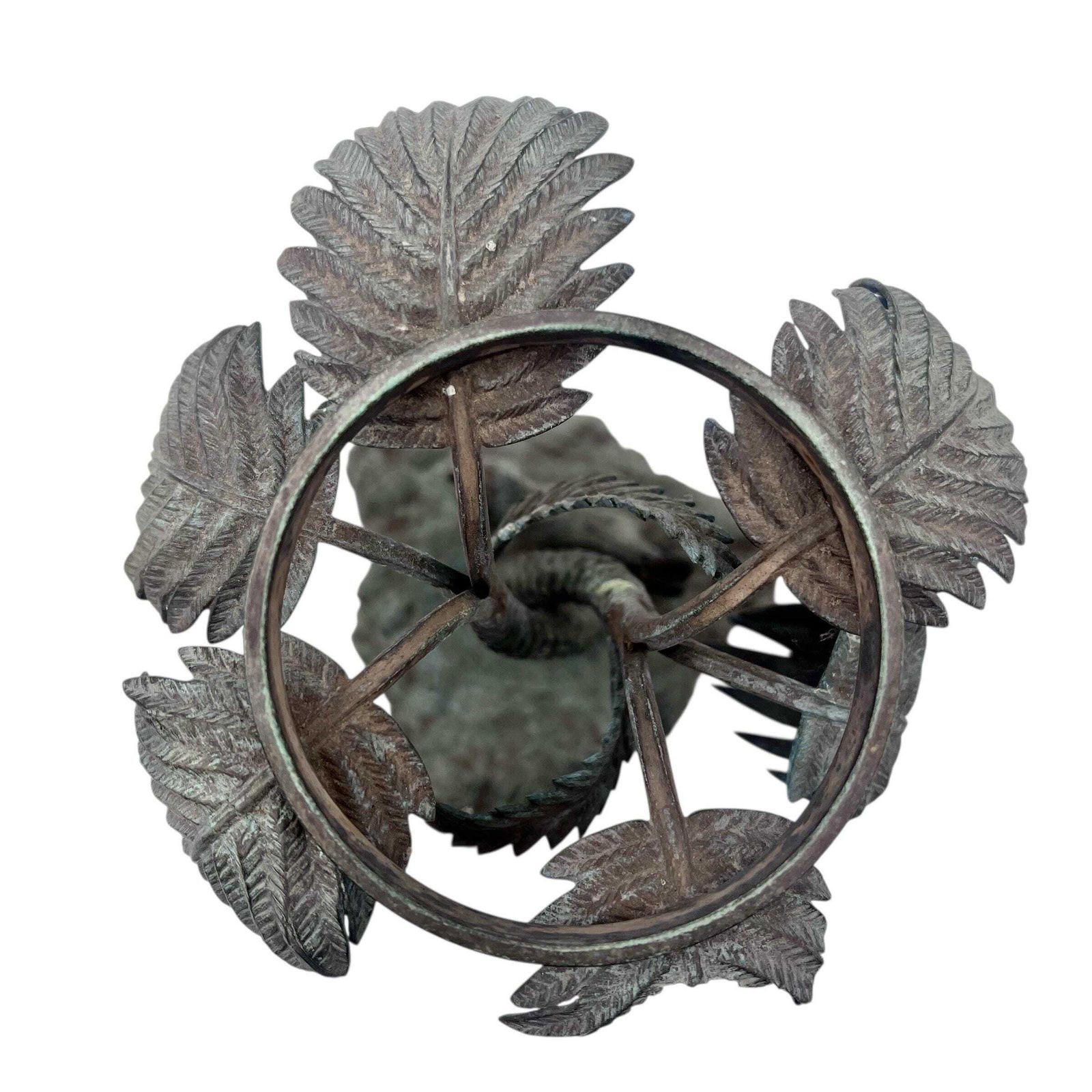 Antique Pair Of Bronze Goats Under Palm Trees   Centrepiece   Table Decor   Dining Room Decor   Home Decor photo buy
