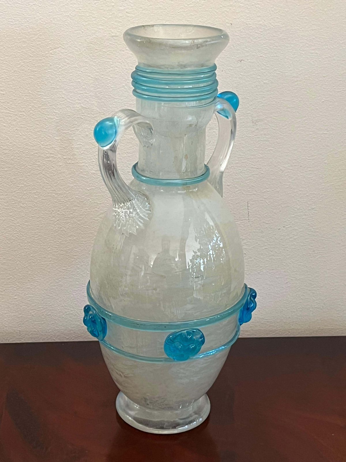 Excavated Murano Glass Vase Attributed To Flavio Poli For Seguso 1940s photo Home Decor