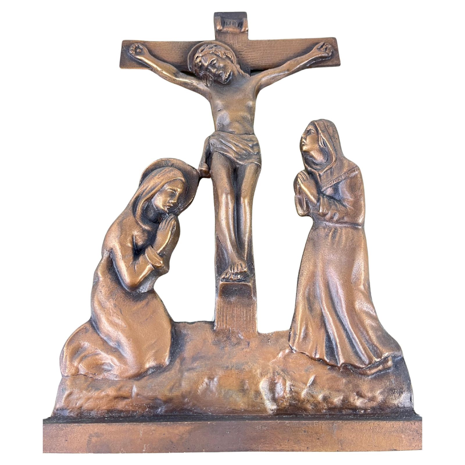 Jesus On The Cross, Bronze On Plexiglass, Italy, 1970s photo furniture