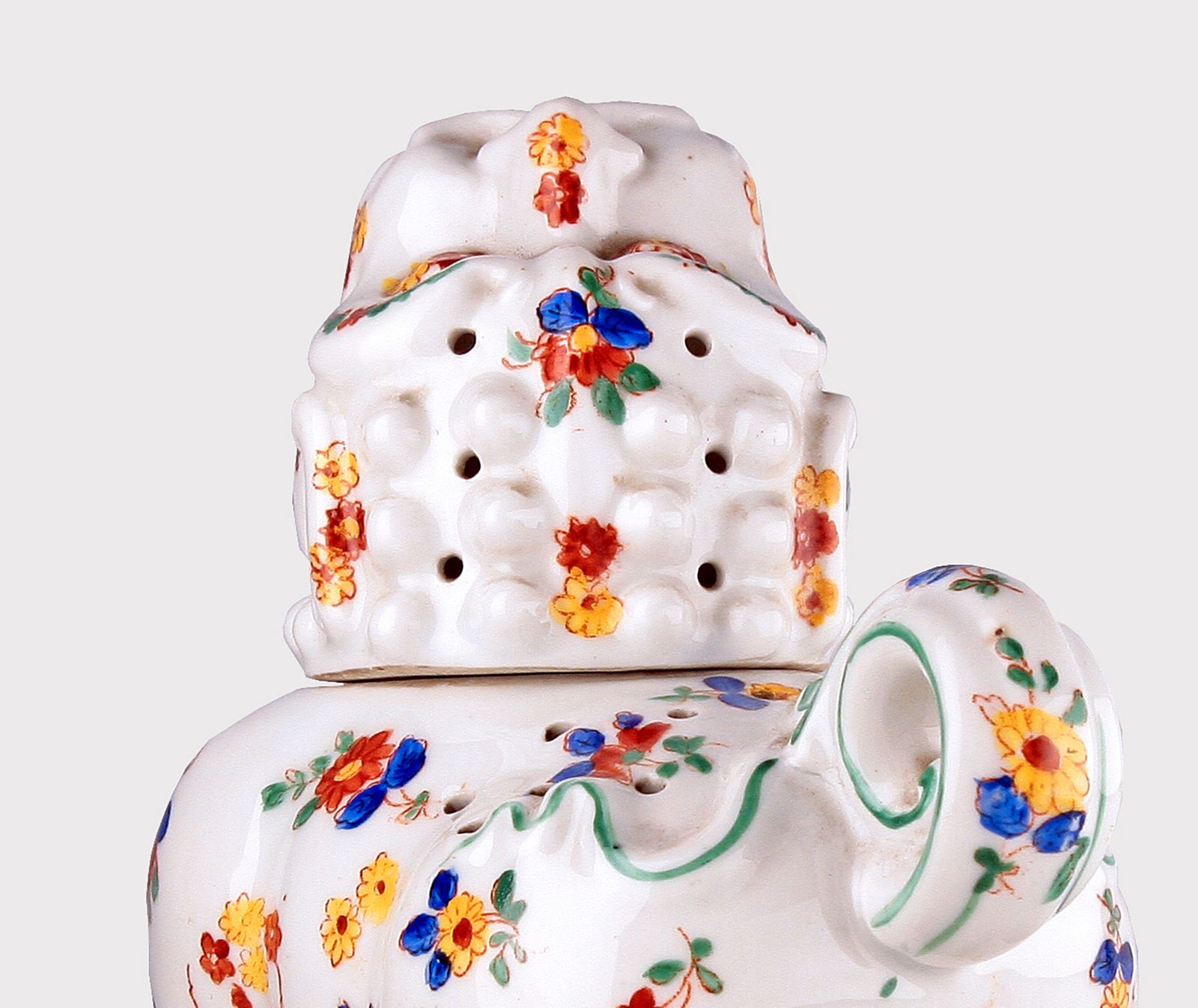 photo furniture Art Déco German Hand Painted Glazed Porcelain Foo Dog Perfume Lamp/Incense Burner By Aerozon
