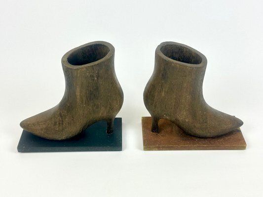photo buy Mid Century Carved Bookends In The Shape Of Womens Shoe, 1960s, Set Of 2