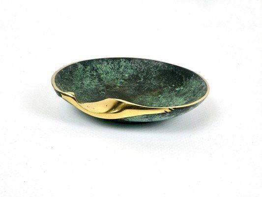 Vintage Austrian Brass Ashtray Attributed To Franz Hagenauer, 1950s