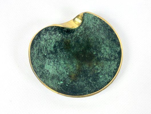 Vintage Austrian Brass Ashtray Attributed To Franz Hagenauer, 1950s photo Home Decor