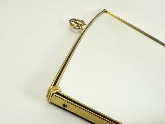 Mid Century German Wall Mirror In Aluminium, 1950s photo vinterior