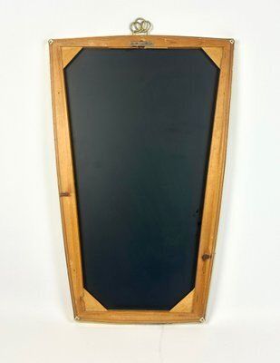 photo for sale Mid Century German Wall Mirror In Aluminium, 1950s