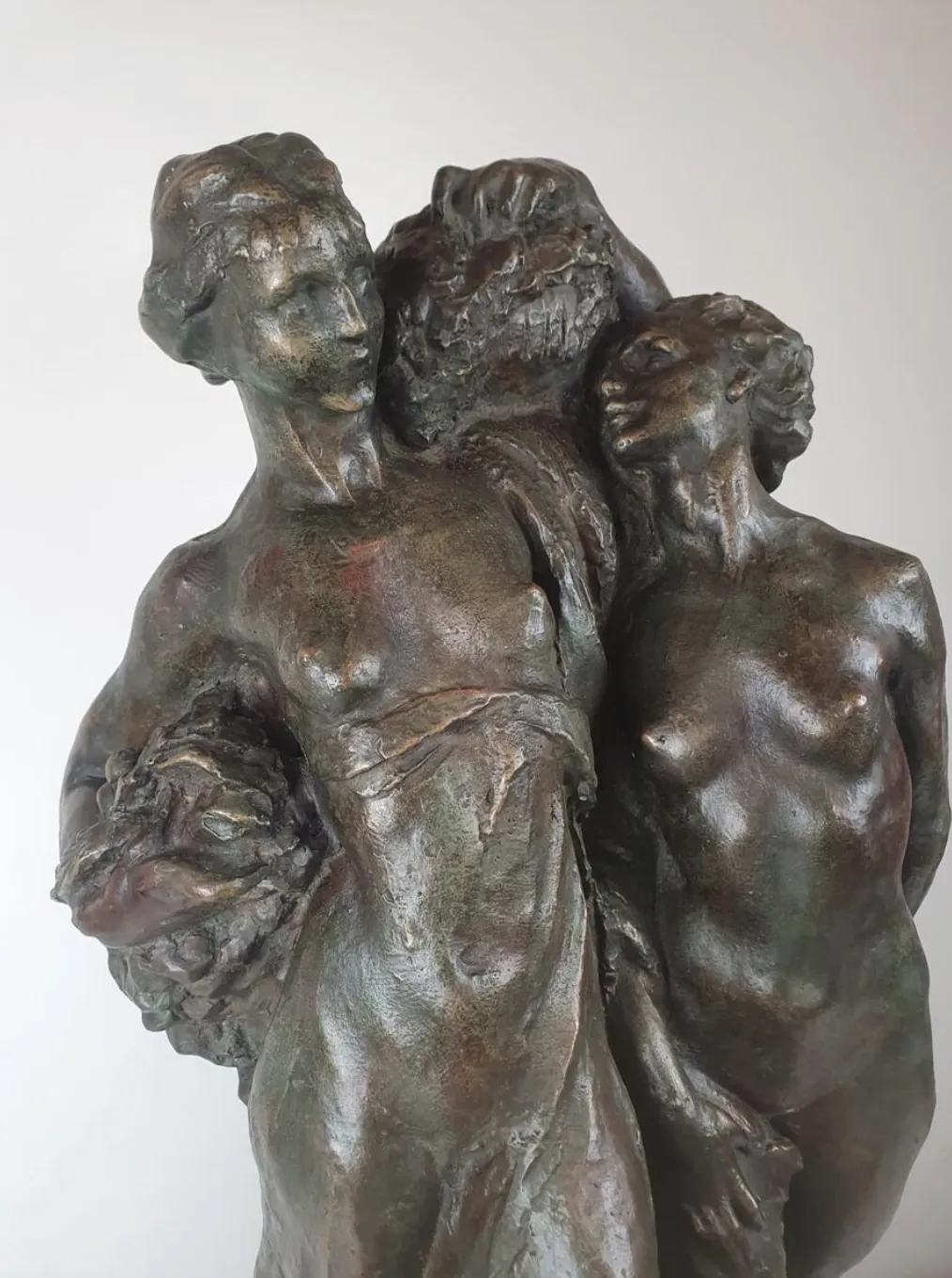 Jos De Decker, Bronze With Green Patina “Allegory Of Spring” photo Art