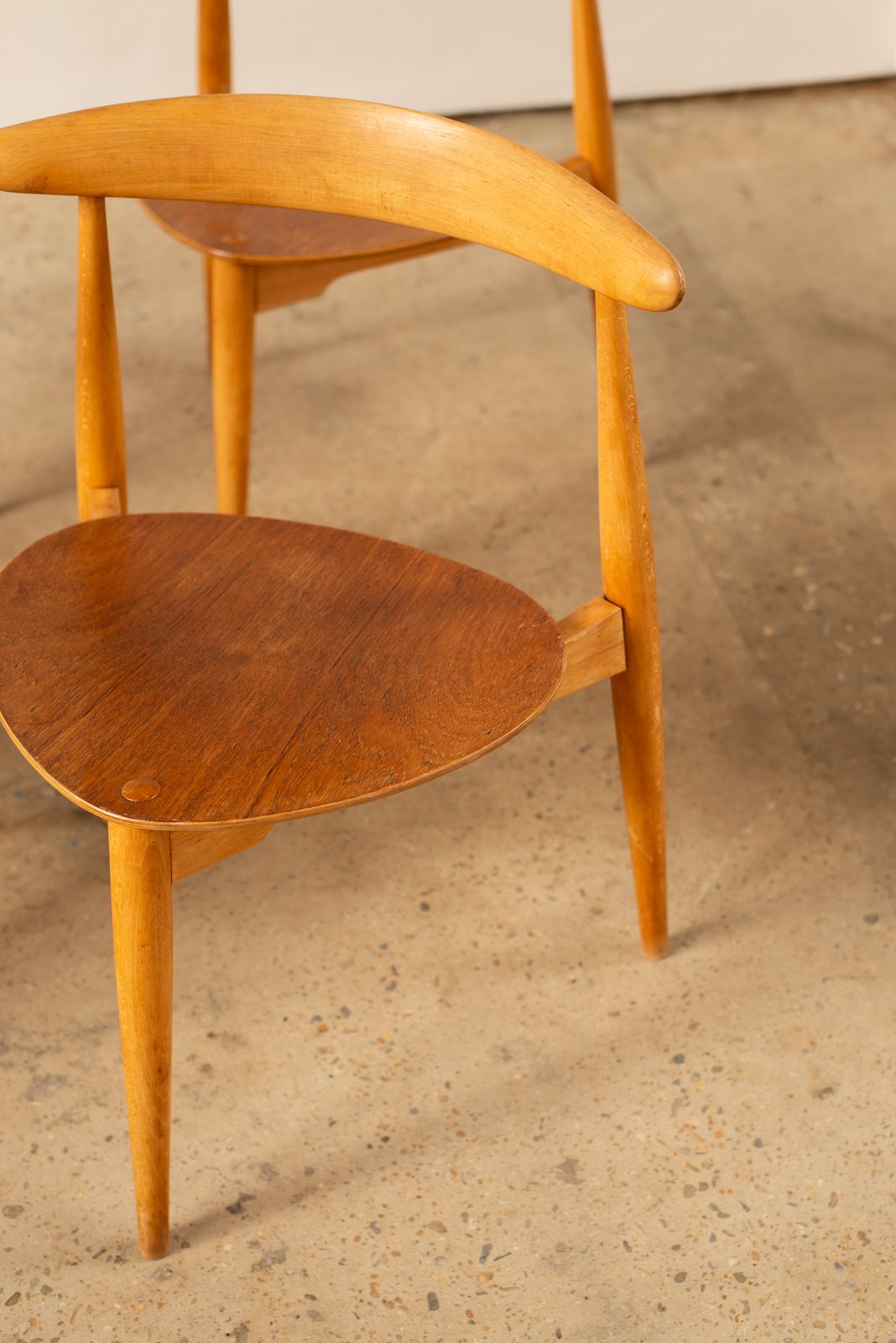 Set Of 4 Hans Wegner Fh4103 Heart Chairs C1960f photo buy