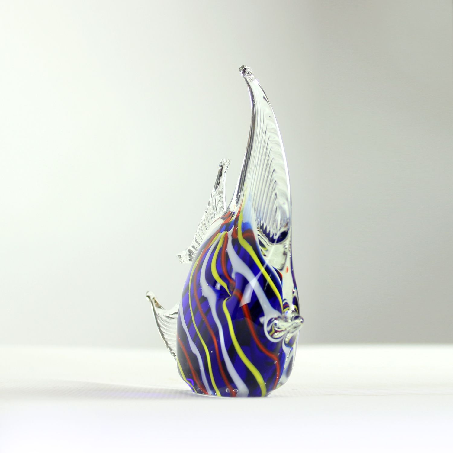 Stunning Glass Fish Statue, Czechoslovakia 1960s photo 220.0
