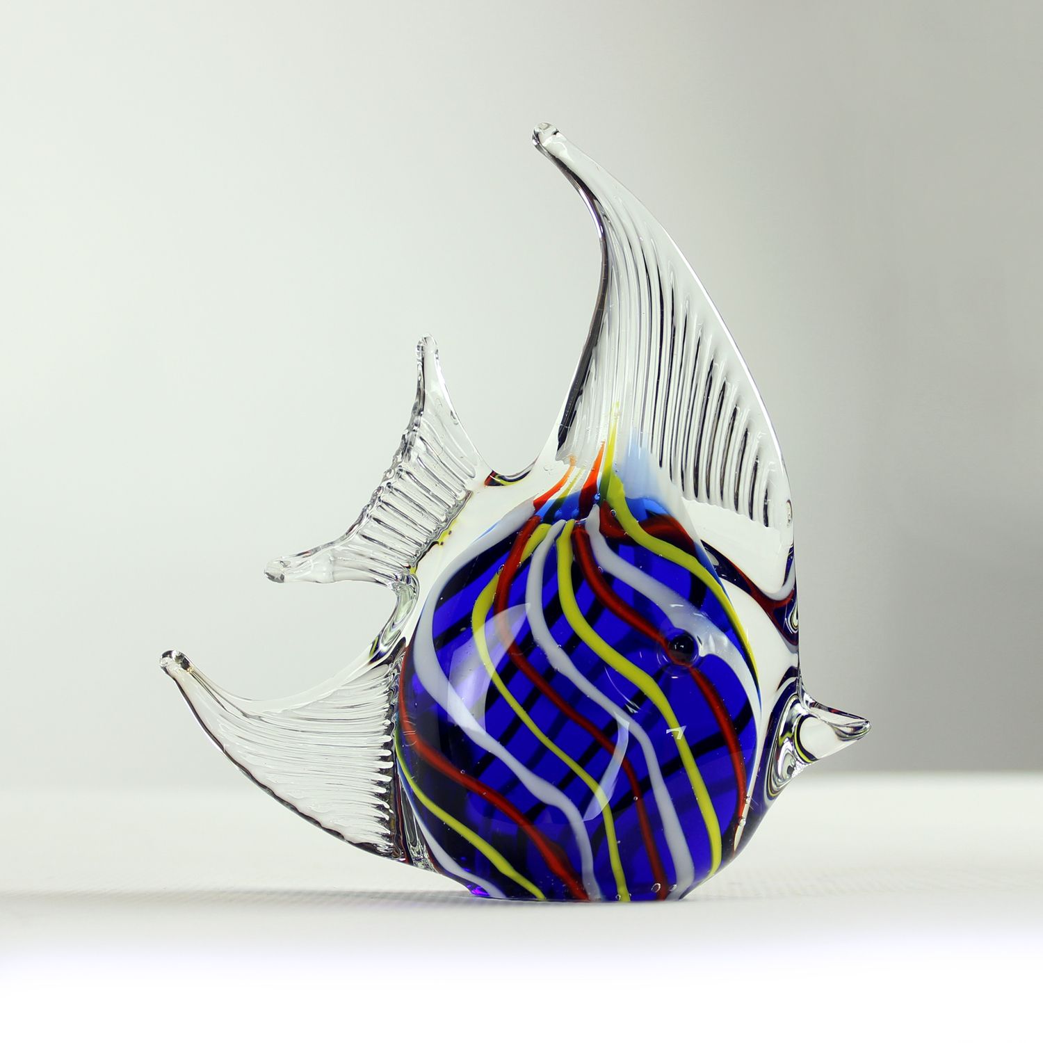 Stunning Glass Fish Statue, Czechoslovakia 1960s