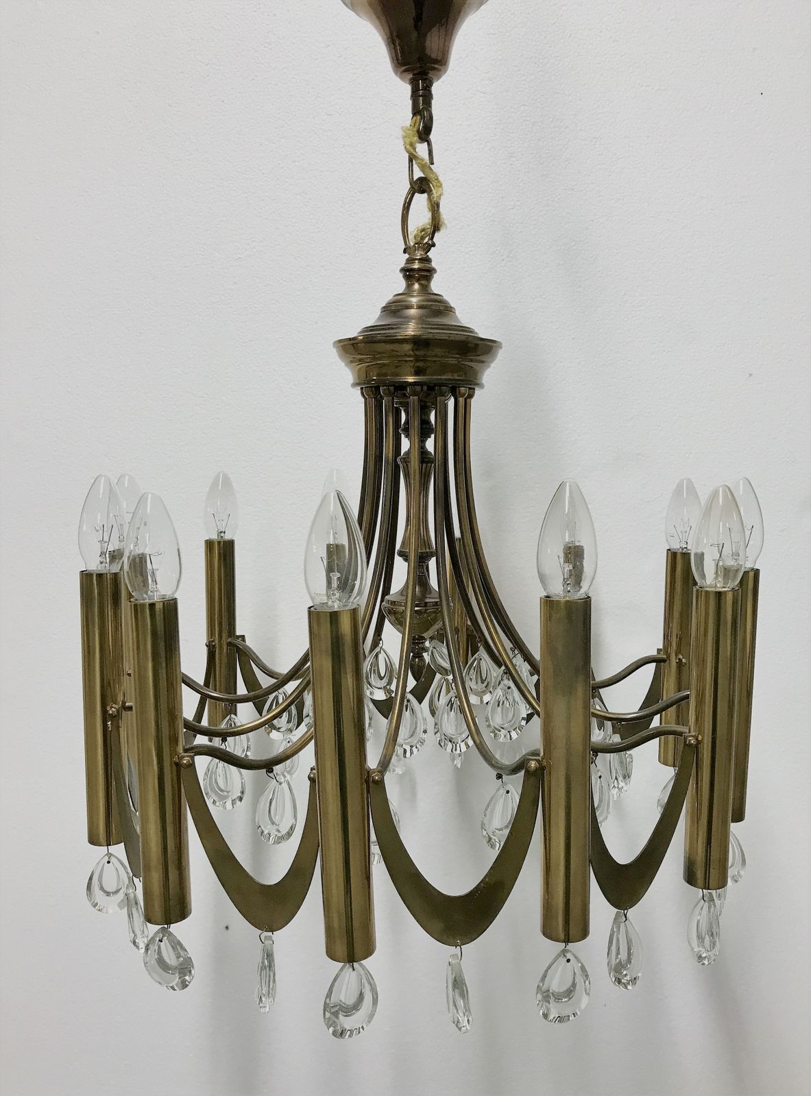 photo furniture Brass Gaetano Sciolari Chandelier, 1960s
