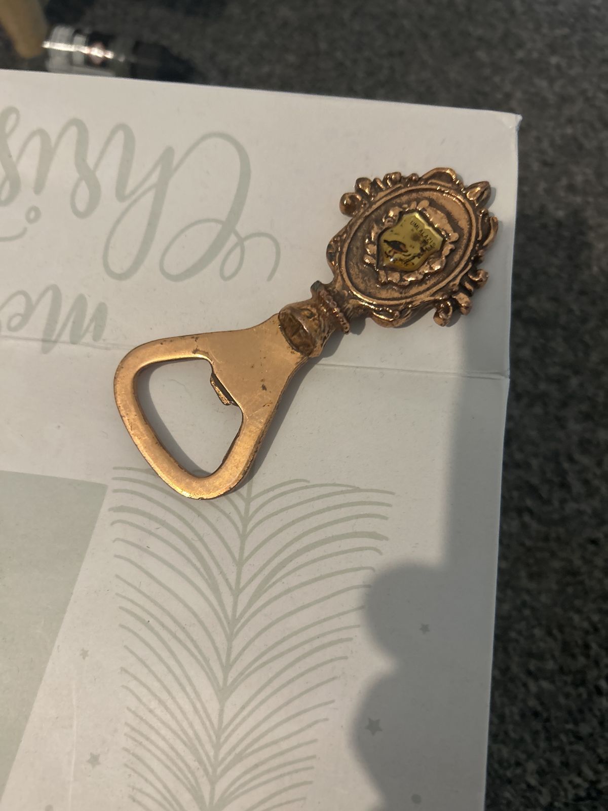 Vintage Early 1900’s Brass Bottle Opener photo for sale