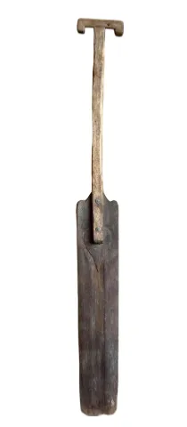 Antique 1900s Tribal Teakwood Oar From Kerala – Handcrafted Paddle For Boats