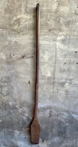 Antique Indian Teakwood Boat Oar – Handcrafted Early 1900s Paddle | Nautical Wall Art, Coastal Decor Accent photo furniture