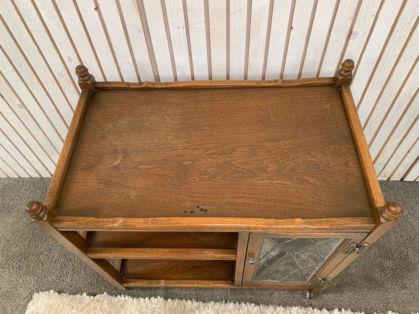 Old Charm Wood Bros Tea Serving Trolley Tudor Brown photo buy