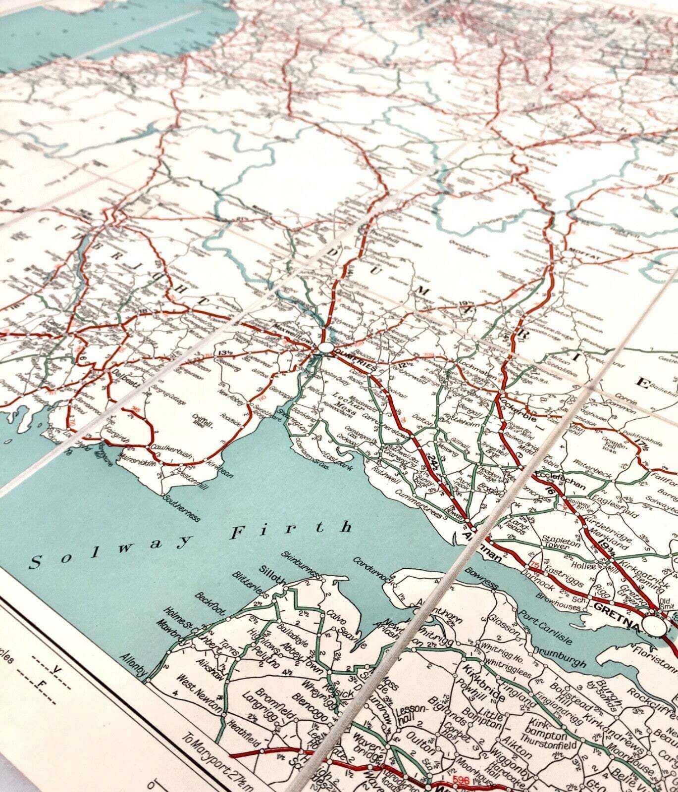 Antique Leather Cased Set Of Firestone Mileage Maps For England & Wales C.1910 photo vinterior