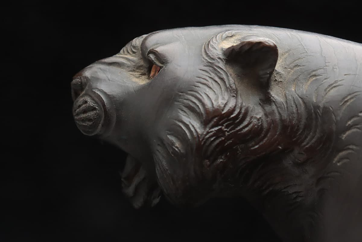 Fine Japanese Meiji (Late 19thc) Bronze Tiger photo vinterior
