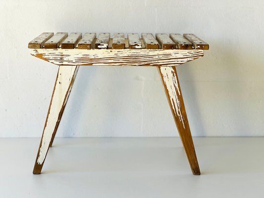 Vintage Houten Kruk