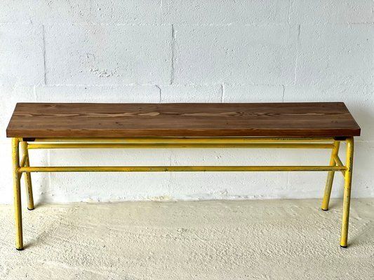 Industriële Grenenhouten Bank, Ca. Jaren 1960 photo furniture