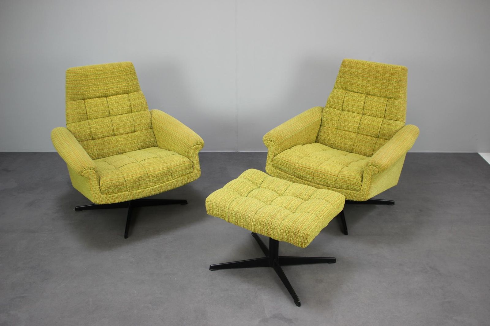 Mid Century Pair Of Armchairs Tabouret By Morávek A Munzar, 1968s, Czsk photo furniture