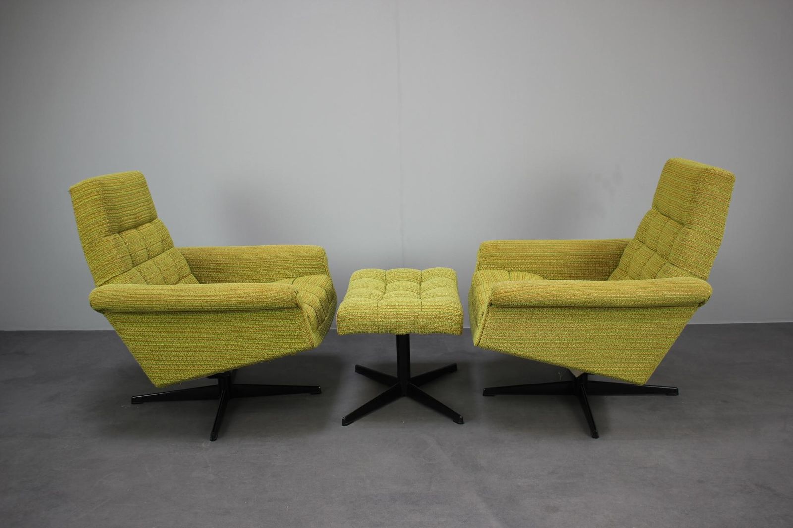 Mid Century Pair Of Armchairs Tabouret By Morávek A Munzar, 1968s, Czsk photo buy
