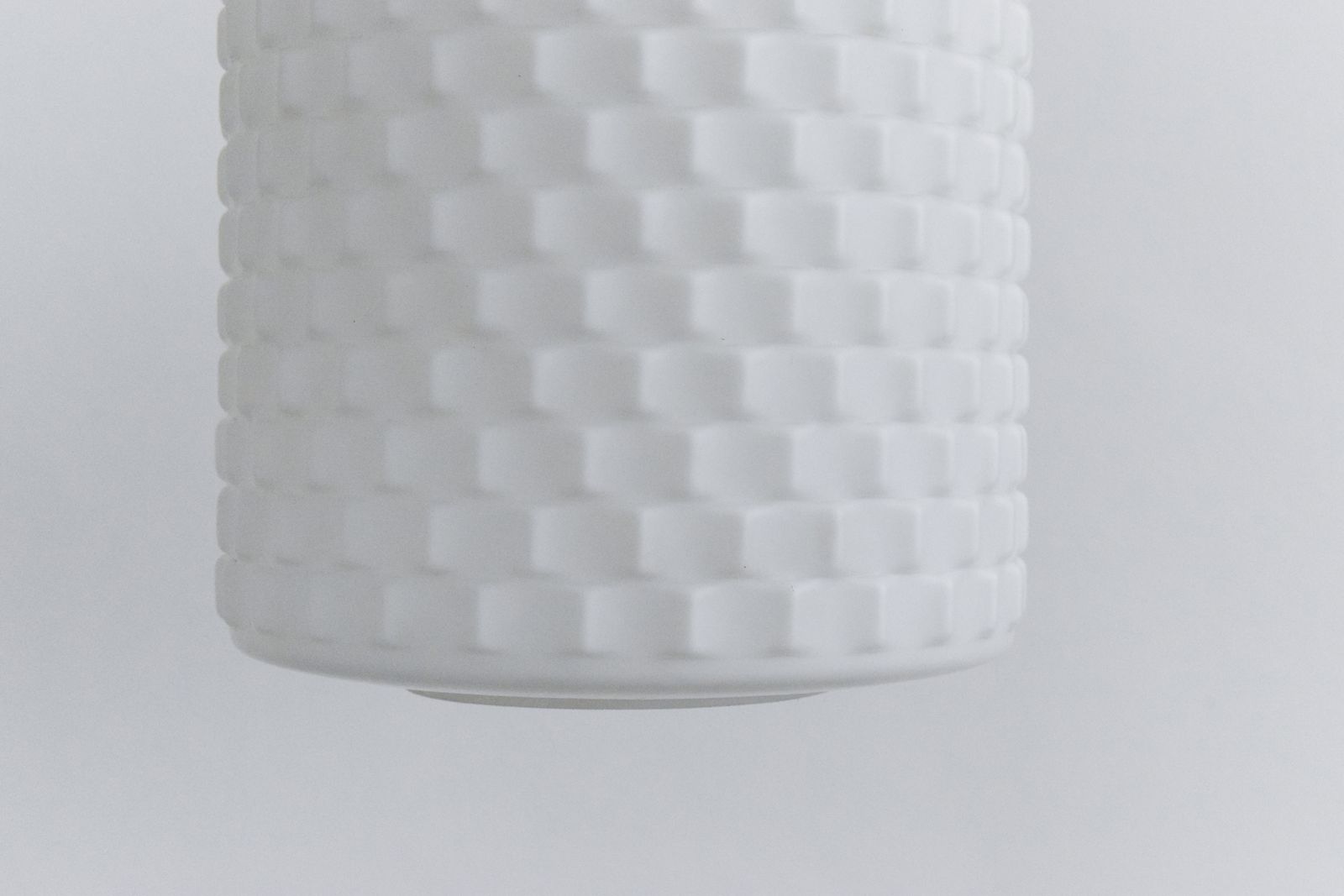 Vintage Pair Of White Textured Opaline Glass Pendant Light Shades photo Lighting