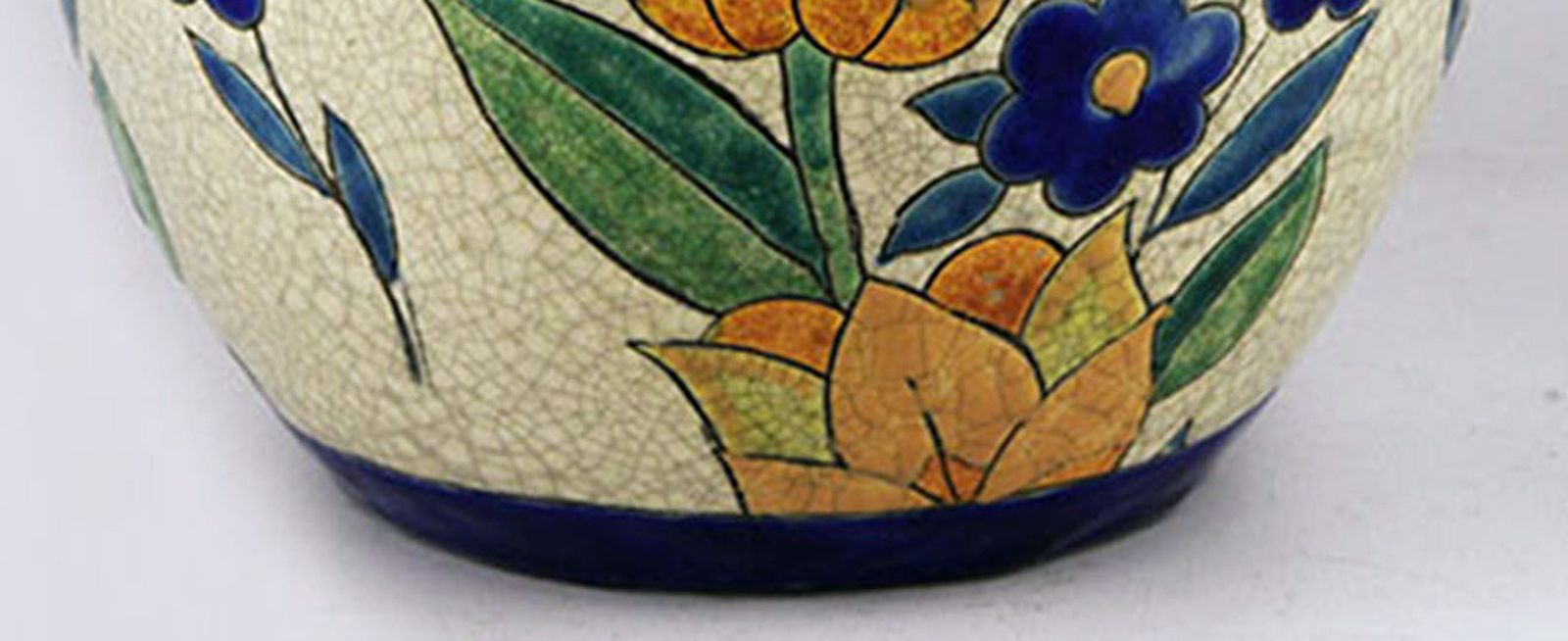 Art Déco Belgian Glazed Pottery/Ceramic Charles Catteau Like Vase By Boch Freres Keramis photo vintage