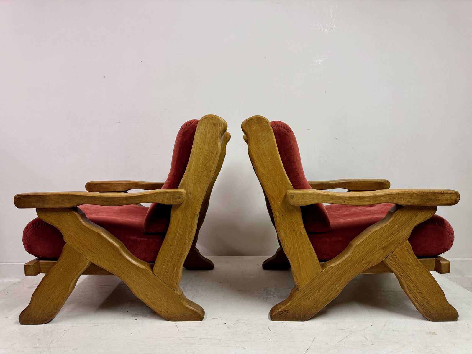 Pair Of 1960s Belgian Brutalist Armchairs photo for sale