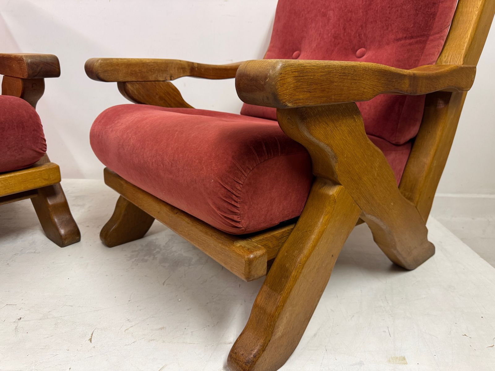photo buy Pair Of 1960s Belgian Brutalist Armchairs