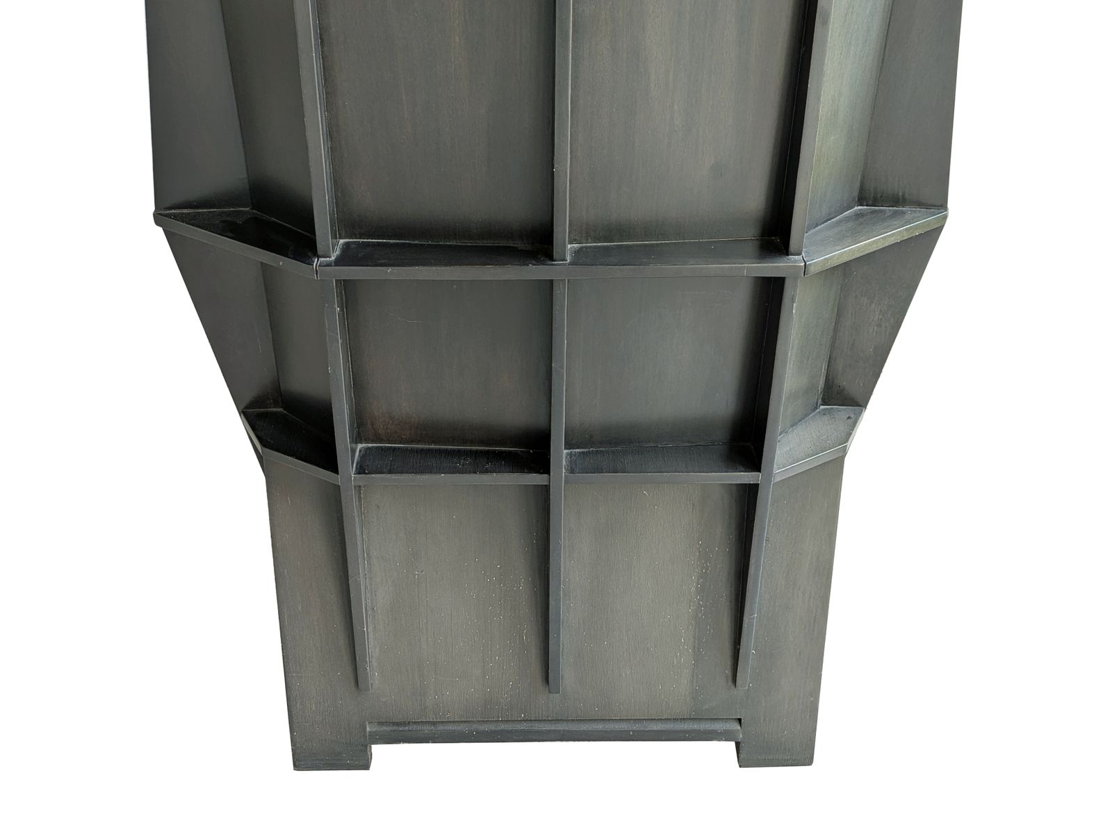 photo for sale Huge Sculptural Matrix Throne Armchair In Grey Wood By Adriano E Paolo Suman For Giorgetti, 1984