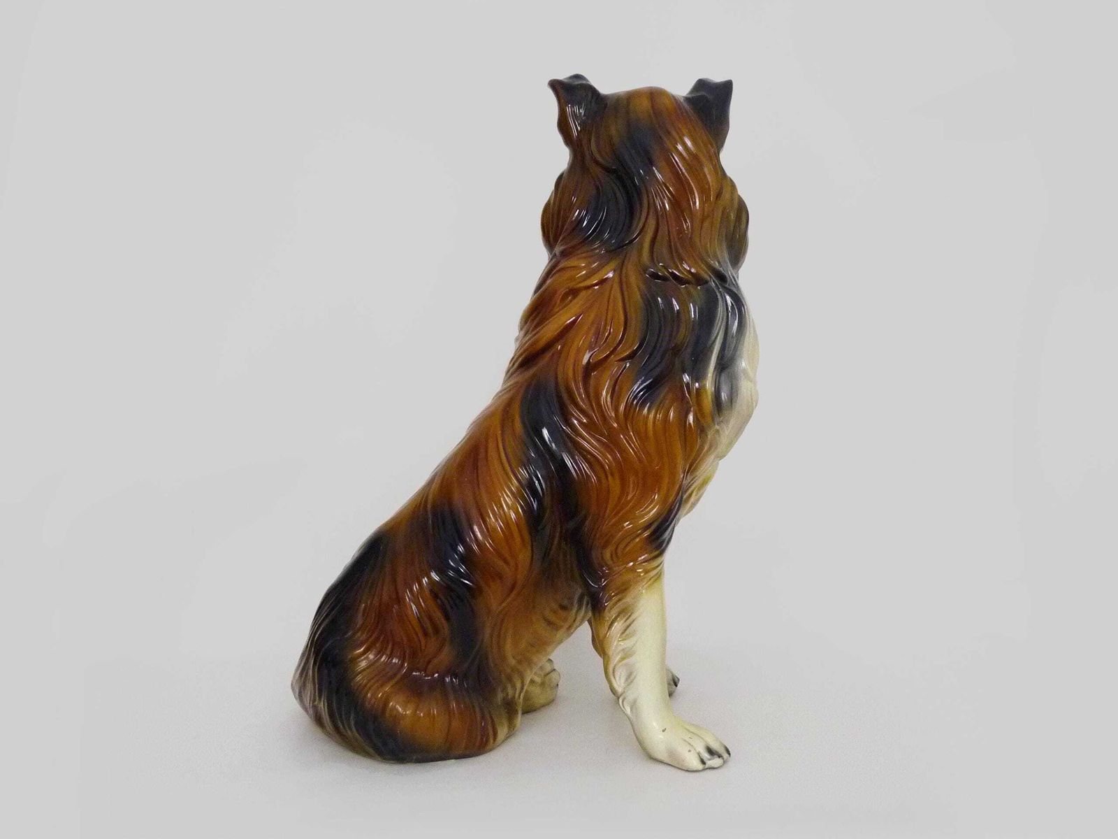photo furniture Life Size Ceramic Collie Dog Sculpture From The 1960s